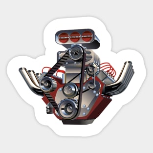 Cartoon Turbo Engine Sticker